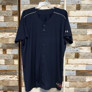 3X Mens Under Armor Cool Mesh Button Up Jersey